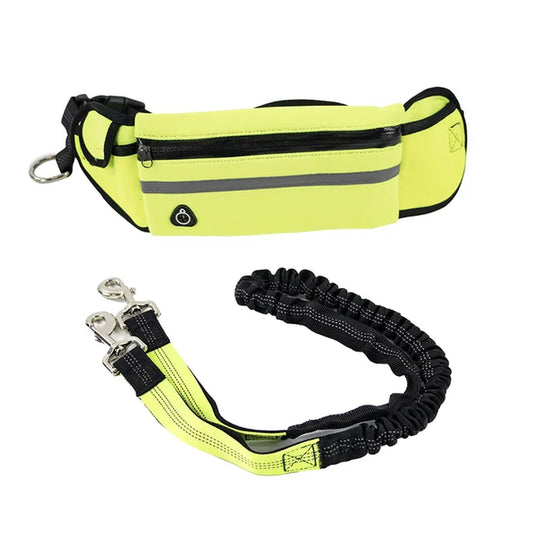 Detachable Running Outdoor Hands Free Extendable Dog Leash Reflective Waist Bag Multi-Function Pet Leash for Dog
