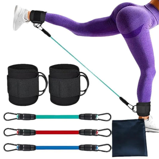 Spring Sports Resistance Band, 1 Set Ankle Stretch Elastic Trainer, Foot Ring Hip Tension Rope, Home Gym Workout Equipment [Package List as Picture Shown], Gymtok